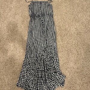 Lost + Wander Black and White High Low Dress